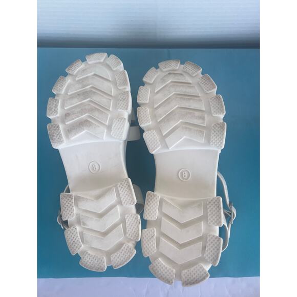 Wild Fable Avril Fisherman White Platform Strappy Lug Sole Buckle Sandals Sz 8 - Picture 9 of 11
